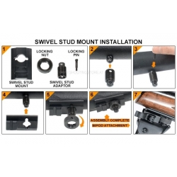 UTG Super Duty Bi-pod with QD Lever Mount, Height 6.0”- 8.5”TL-BP98Q