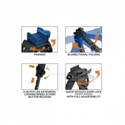 UTG Rubber Armored Full Metal QD Bipod, Height 6.0”- 8.5”