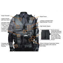 UTG 547 Law Enforcement Tactical Vest Black